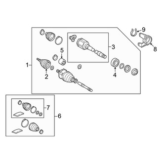 Toyota OE - Front Suspension - Drive Axles (LE / Limited / SE / XLE FWD)