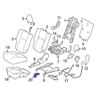 Toyota OE - Rear Right Inner Seat Track Cover