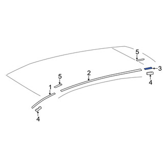 Toyota OE - Rear Right Roof Drip Molding