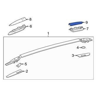 Toyota OE - Rear Right Upper Roof Rack Cover