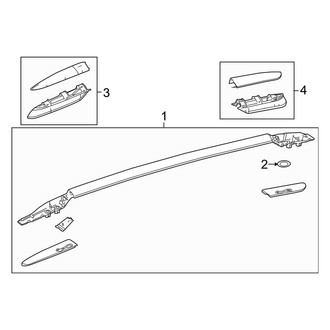 Toyota OE - Roof - Luggage Carrier (With Sunroof, Canada Built), (FULL HYBRID EV-GAS (FHEV) / Gas)