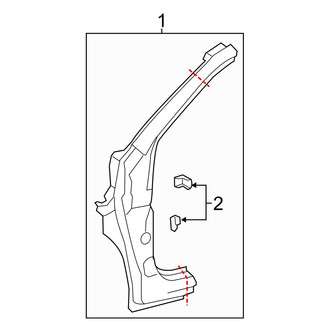 Toyota OE - Pillars, Rocker & Floor - Hinge Pillar (Outer Components), (FULL HYBRID EV-GAS (FHEV) / Gas)