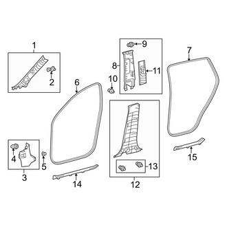 Toyota OE - Pillars, Rocker & Floor - Interior Trim (FULL HYBRID EV-GAS (FHEV) / Gas)