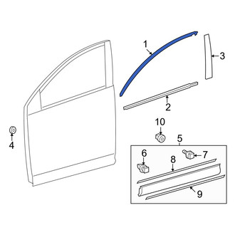 Toyota OE - Front Right Black Out Tape