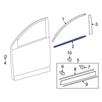 Toyota OE - Front Left Door Belt Molding