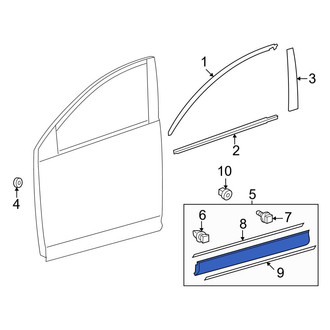 Toyota OE - Front Left Door Molding