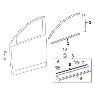 Toyota OE - Upper Door Molding Gasket