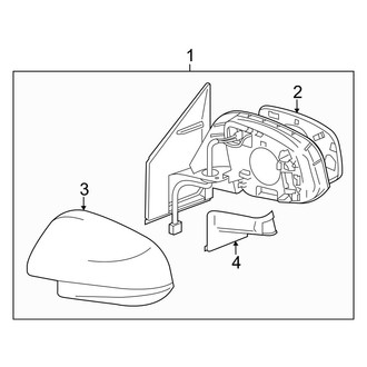 Toyota OE - Front Door - Outside Mirrors (W/O Signal Lamp), (FULL HYBRID EV-GAS (FHEV) / Gas)