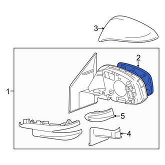 Toyota OE - Front Left Door Mirror Glass