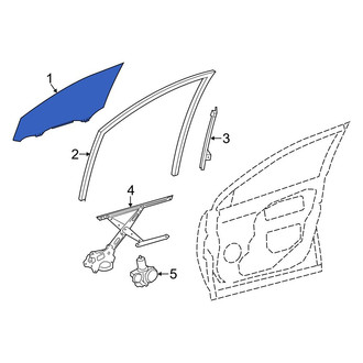 Toyota OE - Front Right Door Glass