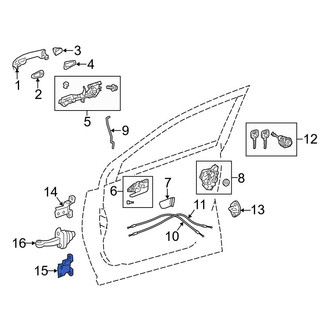 Toyota OE - Front Right Lower Door Hinge