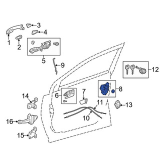 Toyota OE - Front Right Door Latch Assembly