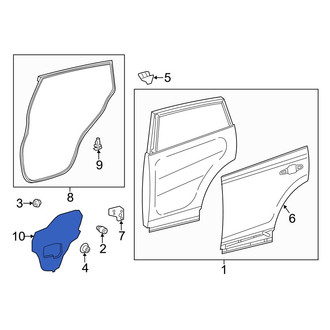 Toyota OE - Rear Right Door Water Deflector