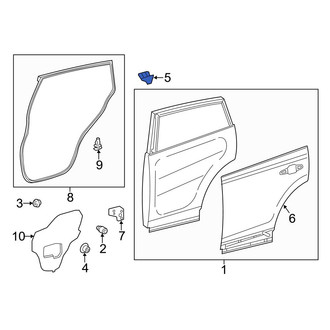 Toyota OE - Rear Right Door Glass Seal