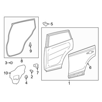 Toyota OE - Rear Door - Door & Components
