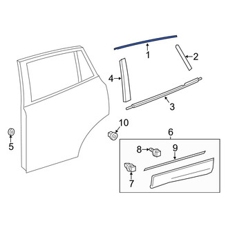 Toyota OE - Rear Right Upper Black Out Tape