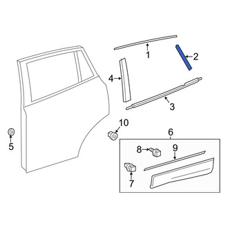 Toyota OE - Rear Right Lower Black Out Tape