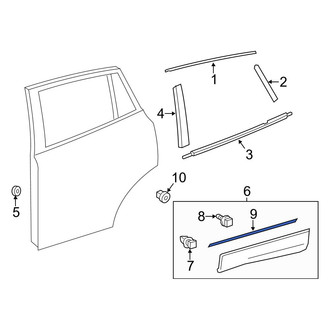 Toyota OE - Upper Door Molding Gasket