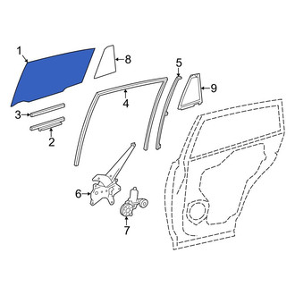 Toyota OE - Front Left Door Glass