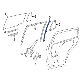 Toyota OE - Rear Left Door Window Division Bar