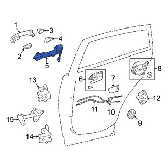 Toyota OE - Front Left Outer Exterior Door Handle Base