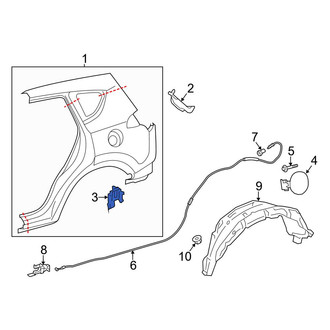Toyota OE - Left Blind Spot Detection System Warning Sensor Bracket