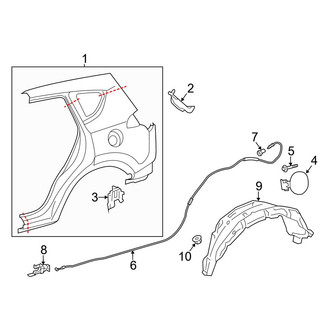 Toyota OE - Quarter Panel & Components (Canada Built), (FULL HYBRID EV-GAS (FHEV) / Gas)