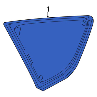 Toyota OE - Rear Left Quarter Glass