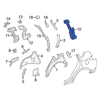Toyota OE - Rear Left Inner Quarter Panel