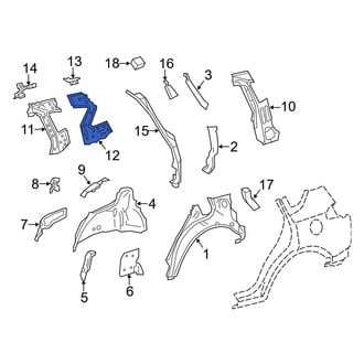 Toyota OE - Rear Right Inner Quarter Panel Reinforcement