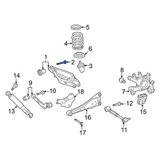 Toyota OE - Rear Upper Outer Suspension Control Arm Bolt