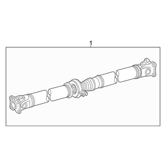 Toyota OE - Rear Suspension - Axle & Differential (Drive Shaft), (Hybrid Limited / Hybrid SE / Hybrid XLE / LE / Limited / Platinum / SE / XLE AWD)