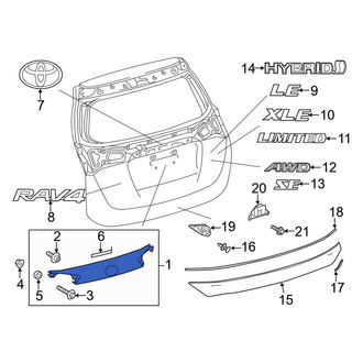 Toyota OE - Rear Upper Liftgate Finish Panel