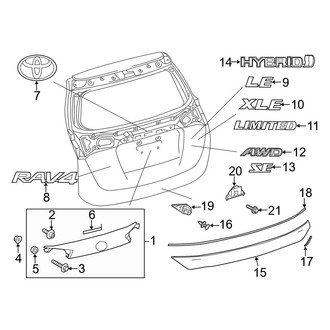 Toyota OE - Lift Gate - Exterior Trim