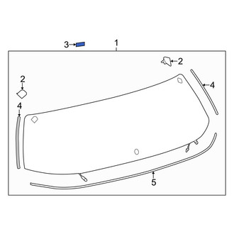 Toyota OE - Rear Lower Door Glass Spacer