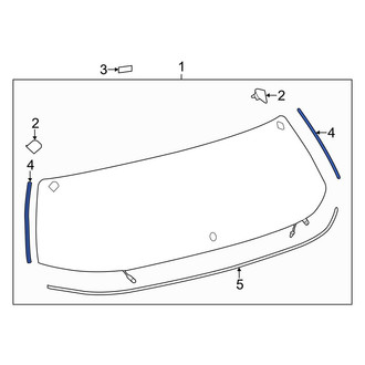 Toyota OE - Rear Left Liftgate Reveal Molding