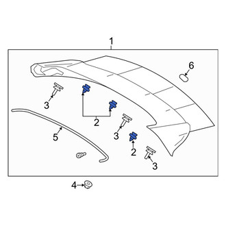 Toyota OE - Rear Spoiler Clip
