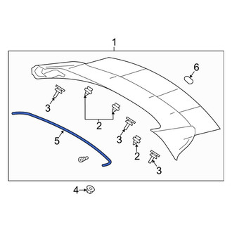 Toyota OE - Rear Spoiler Gasket