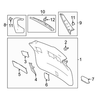 Toyota OE - Lift Gate - Interior Trim