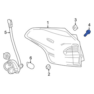 Toyota OE - Roof Luggage Carrier Side Rail Bolt