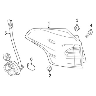 Toyota OE - Rear Lamps - Tail Lamps (With LED), (FULL HYBRID EV-GAS (FHEV) / Gas)