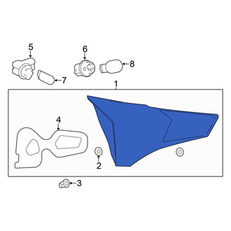 Toyota OE - Rear Left Back Up Light Assembly