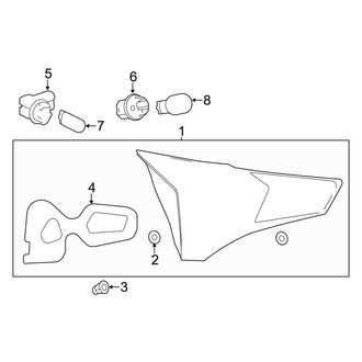 Toyota OE - Rear Lamps - Backup Lamps (Japan Built, W/O LED), (FULL HYBRID EV-GAS (FHEV) / Gas)