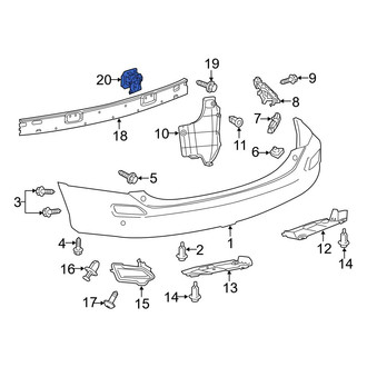 Toyota OE - Right Bumper Impact Bar Bracket