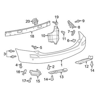 Toyota OE - Rear Bumper - Bumper & Components