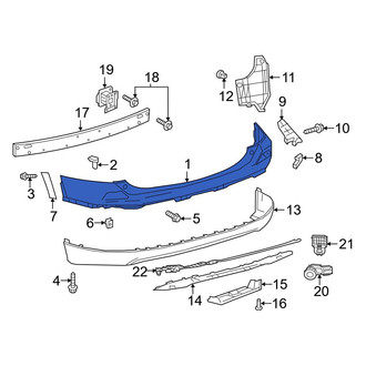 Toyota OE - Rear Upper Bumper Cover