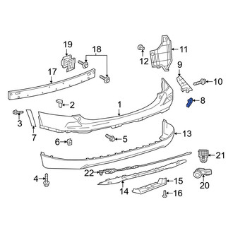 Toyota OE - Rear Left Bumper Cover Stay
