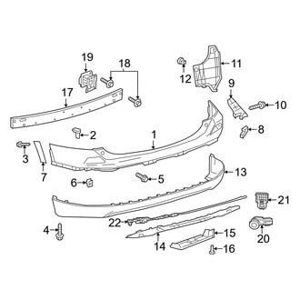 Toyota OE - Rear Bumper - Bumper & Components (Canada Built), (FULL HYBRID EV-GAS (FHEV) / Gas)