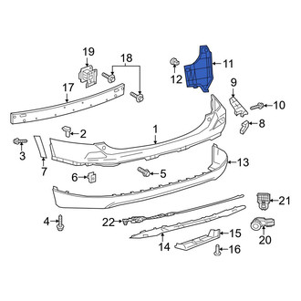 Toyota OE - Rear Right Bumper Splash Shield