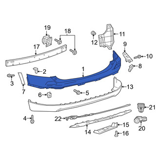 Toyota OE - Rear Upper Bumper Cover
